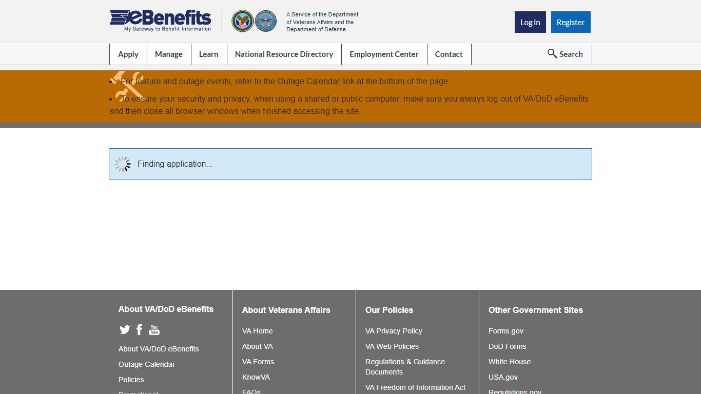Disabilities - VA/DoD eBenefits - Veterans Affairs
