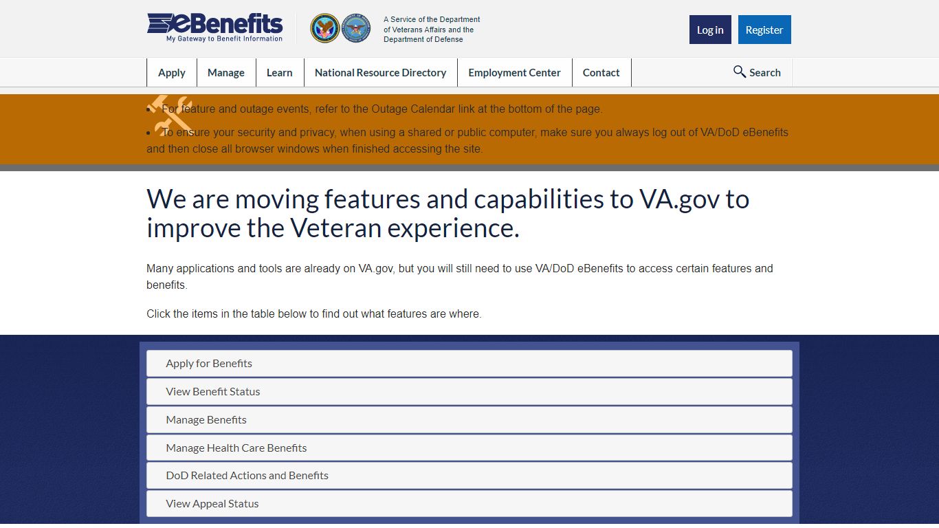 Home - VA/DoD eBenefits
